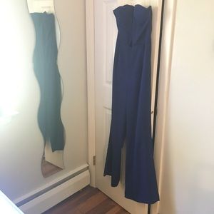Strapless Royal Blue Jumpsuit